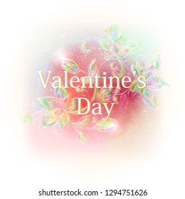 Valentines day sale background with flowers pattern. Vector illustration For wallpaper, flyers, invitations, posters, brochures, banners.
