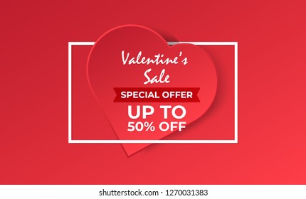 Valentines day sale background with Heart Shape.Wallpaper.flyers  invitation  posters  brochure  voucher Suitable For Wallpaper  Banner  Card  Book Illustration  Web Landing Page  and Other Related
