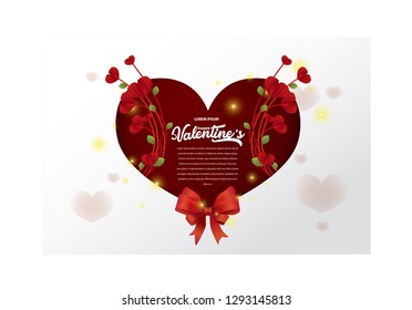 Valentines day sale background with Heart Shaped Balloons. Vector illustration paper cut.Wallpaper.flyers, invitation, posters, brochure, banners. - Vector