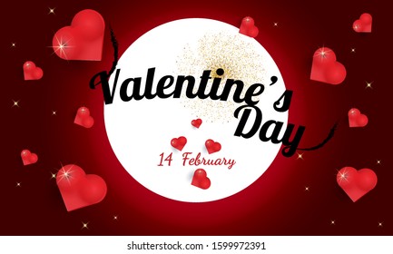 Valentines day sale background with heart. Vector illustration. Wallpaper.flyers, invitation, posters. Images vectorielles