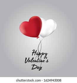 Valentines day sale background with Heart Shaped Balloons. Vector illustration.banners.Wallpaper.flyers, invitation, posters, brochure, voucher discount.