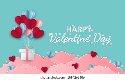 Valentines day sale background with heart pattern. Wallpaper, flyers, invitation, posters, brochure, banners.Vector illustration. 