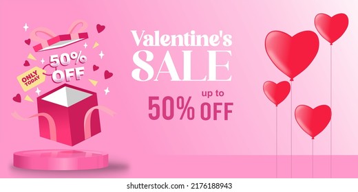 Valentine's Day sale background with heart image combination.Vector illustration for websites, posters, advertisements, coupons, promotional materials.