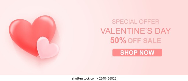 Valentine's day sale background with heart. Vector illustration. Wallpaper, flyers, invitations, posters, brochures, banners. Vector symbols of love for Happy Women's, Mother's, Valentine's Day, birth
