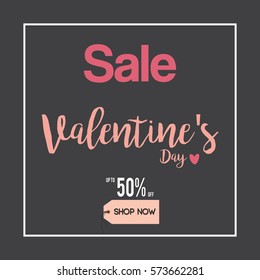 Valentines day sale background with Heart Shaped Hand Drawing Vector illustration.
