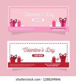 Valentines day sale background with icon set pattern. Vector illustration. Wallpaper, flyers, invitation, posters, brochure, voucher,banners