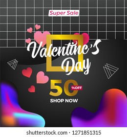 Valentines day sale background modern style luxury and graceful. Vector illustration.Wallpaper.flyers, invitation, posters, brochure, banners.