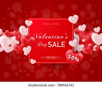 Valentines day sale background. Vector illustration. Wallpaper, flyers, invitation, posters, brochure, voucher,banners.