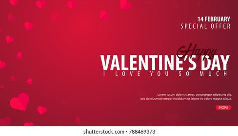 Valentines day sale background. Wallpaper, flyers, invitation, posters, brochure voucher banners Vector illustration