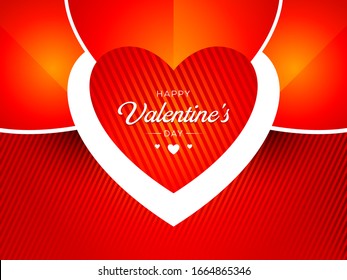 Valentine's Day sale background.Romantic composition with hearts . Vector illustration for website , posters,ads, coupons, promotional material.