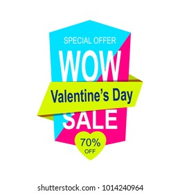 Valentine's day sale banner.
