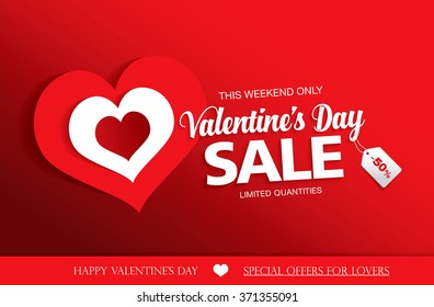 valentine's day sale banner