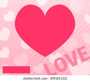 Valentine's Day Sale Banner, Pink Heart, copy space, , 336x280