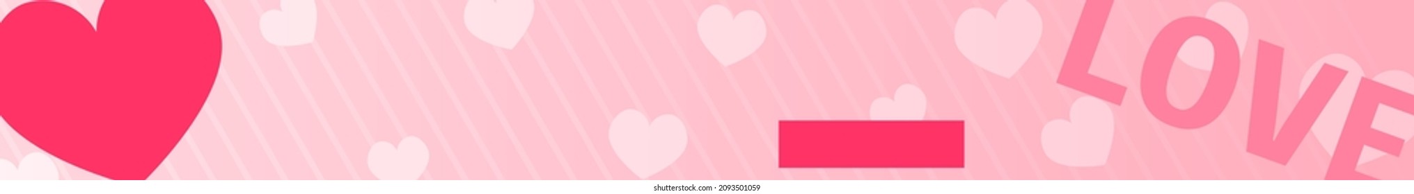 Valentine's Day Sale Banner, Pink Heart, copy space, , 468x60