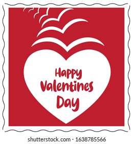 Valentine's day sale banner template vector. Symbol of love