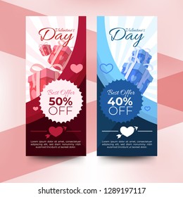 Valentine's day sale banners	