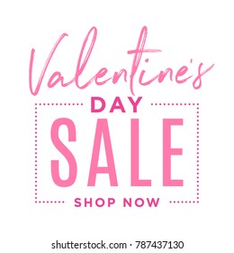 Valentine's Day Sale, Valentine's Day Clearance, Store Sale, Online Sale, Special Offer Percentage Off Vector Illustration Sign Banner for shop, e-commerce, web, business, flyers, and posters