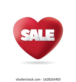 Valentines Day Sale, Discont Card. Vector Illustration. EPS10