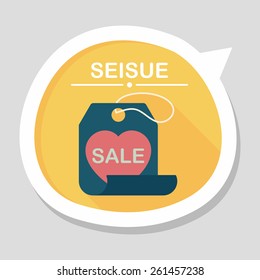 Valentine's Day SALE flat icon with long shadow,eps10