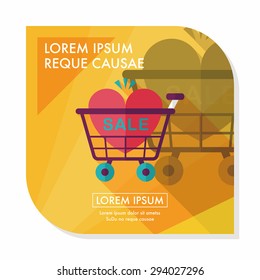 Valentine's Day SALE flat icon with long shadow,eps10