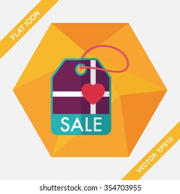 Valentine's Day SALE flat icon with long shadow,eps10