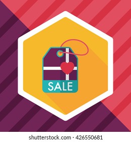 Valentine's Day SALE flat icon with long shadow,eps10