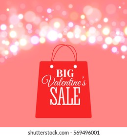 Valentines day sale offer. Vector illustration