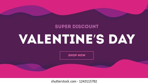 Valentines day sale paper background. Vector illustration. Wallpaper, flyers, invitation, posters, brochure, banners.