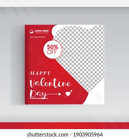Valentine's Day sale posts collection on paper style Vector