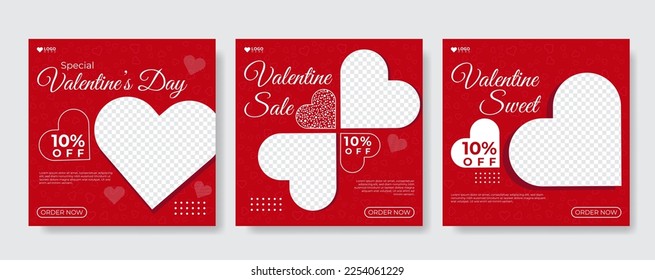 valentines day sale social media post template