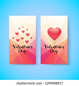 Valentines day sale vertical banner, vector, illustration, eps file