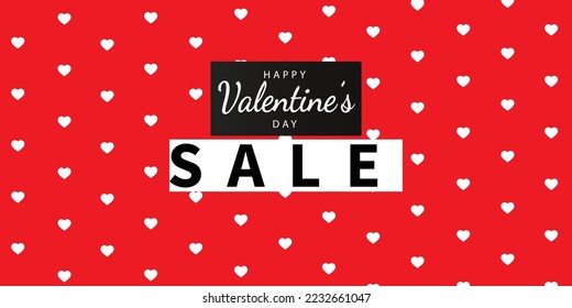 Valentine's day sale web banner flyer social media post design