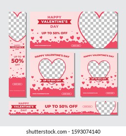 Valentine's Day Sale Web Banners Social Media Collection