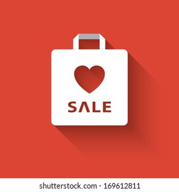 Valentine's day sales vector illustration suitable for advertising or as a web element, etc. Eps10 vector illustration.