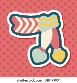 Valentine's day scarf flat icon with long shadow,eps10