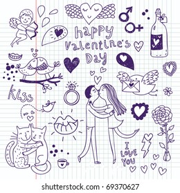 Valentine's day scrapbook page