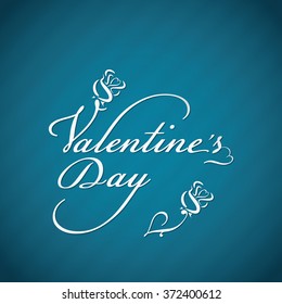 Valentines day script lettering background in eps10 format