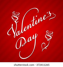 Valentines day script lettering background in eps10 format