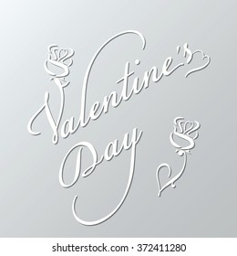 Valentines day script lettering background in eps10 format