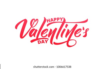 Valentines Day. Script lettering design. Happy Valentine's Day