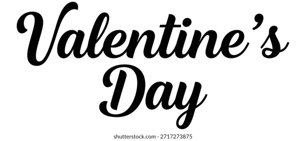 Valentine's Day Script Lettering Typography Vector Design
