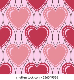 Valentine's Day seamless abstract background vector illustration 