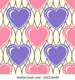 Valentine's Day seamless abstract background vector illustration 