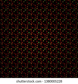 Valentines day seamless background. Cute hearts love on red, green and black colors on nice background. Vector illustration. Unusual designs.