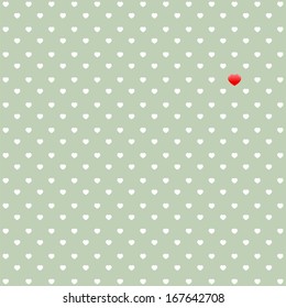 Valentine's Day Seamless Background with Hearts. Vector Love Design