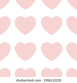 Valentine's Day seamless background with hearts, ideal for printing, fabric, scrapbook, wrapping paper, cards, packaging, graphics. Vector design