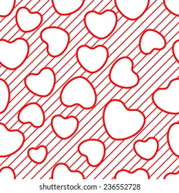 Valentines day seamless background with hearts