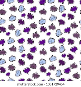 Valentines day seamless background. Unusual designs. Vector illustration. Cute hearts love on white, purple and black colors on nice background.