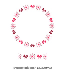 Valentines Day seamless brush pattern Love and Heart