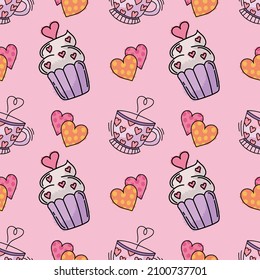 vectorial de objetos lindos sin fisuras del día de San Valentín 